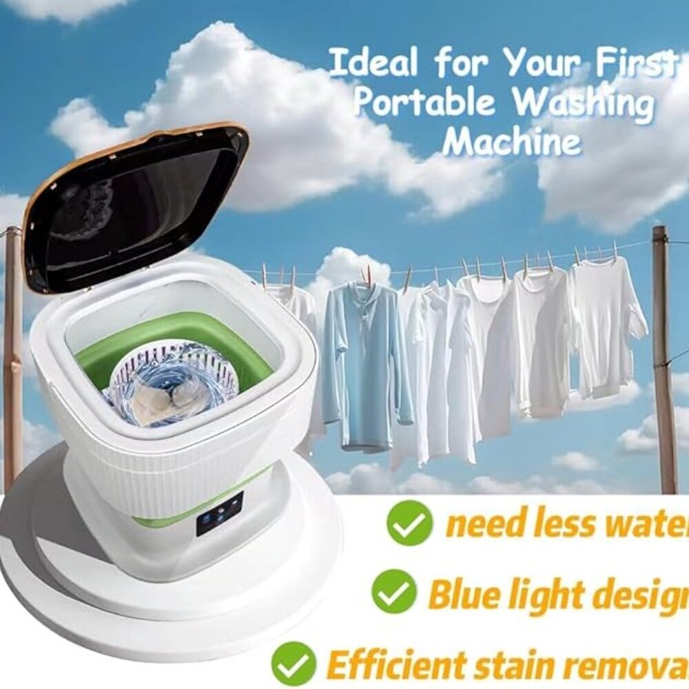 Mini Portable Washing Machine - Green - Picture 3 of 4